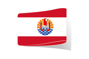 法属波利尼西亚旗帜插图剪贴画
