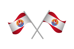 法属波利尼西亚旗帜徽章矢量免费