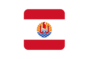 法属波利尼西亚旗帜方形圆形