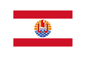 法属波利尼西亚旗帜三角形矢量插图