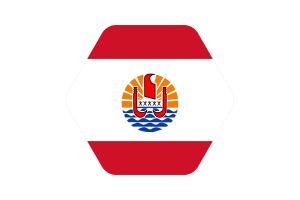 法属波利尼西亚旗帜矢量插图