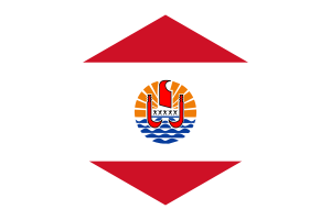法属波利尼西亚旗帜六边形