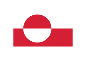 格陵兰旗帜三角形矢量插图