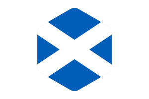 苏格兰旗帜圆形六边形