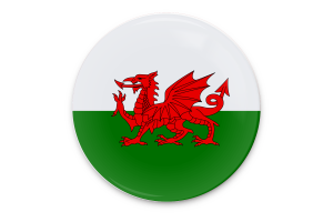威尔士旗帜矢量艺术