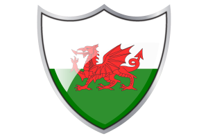 盾牌与威尔士旗帜