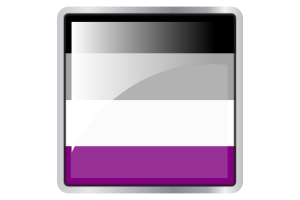 无性恋群体旗帜方形图标
