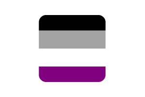 无性恋群体旗帜方形圆形