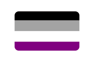 无性恋群体旗帜三角形矢量插图
