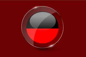 德拉维达进步联盟旗帜光泽圆形按钮