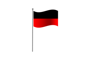 挥舞着的德拉维达进步联盟旗帜