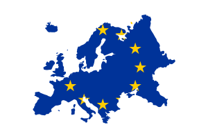 欧盟地图与旗帜