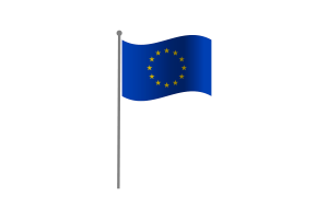 挥舞着欧盟旗帜
