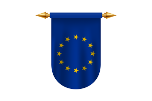 欧盟旗帜标志矢量图像