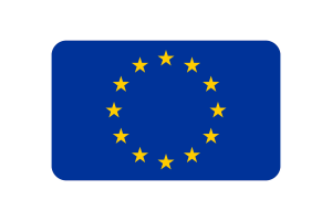 欧盟旗帜矩形矢量插图