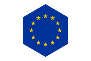 欧盟旗帜六边形