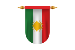 库尔德斯坦旗帜矢量图像