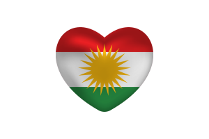 库尔德斯坦旗帜心形