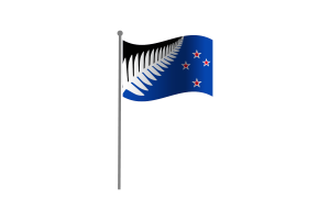 挥舞着新西兰旗帜