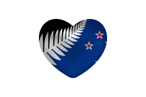 新西兰旗帜心形