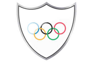 盾牌与奥林匹克旗帜