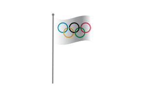 挥舞着奥林匹克旗帜