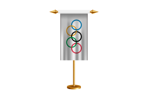 奥运仪式旗帜矢量免费