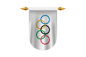 奥运旗帜标志矢量图像
