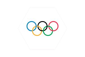 奥林匹克旗帜插图矩形圆形
