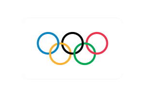 奥运旗帜矩形矢量插图