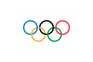 奥运旗帜矢量插图