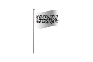 挥舞着塔利班的旗帜