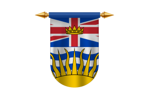 不列颠哥伦比亚省旗帜徽章矢量图像