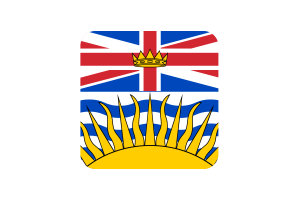 不列颠哥伦比亚省旗帜方形圆形