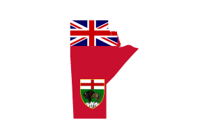 马尼托巴地图与旗帜