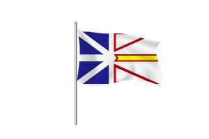 纽芬兰和拉布拉多旗帜剪贴画