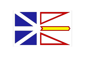 纽芬兰和拉布拉多旗帜矢量插图