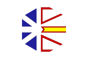纽芬兰和拉布拉多旗圆形六边形