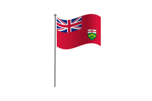 挥舞着安大略省的旗帜