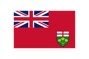 安大略省旗帜矢量插图