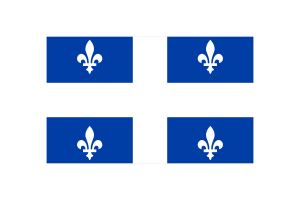 魁北克旗帜矢量插图