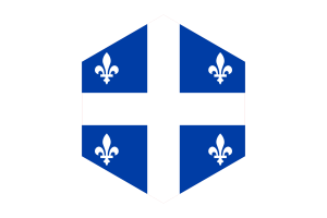 魁北克旗帜六边形