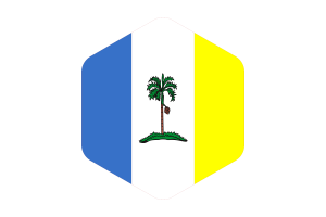 槟城旗帜圆形六边形