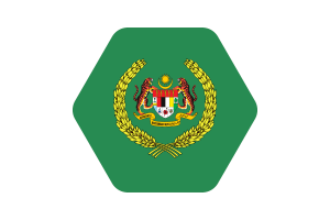 马来西亚最高元首后旗插图六边形圆形