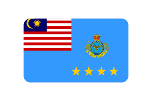 马来西亚空军旗帜圆角矩形矢量插图