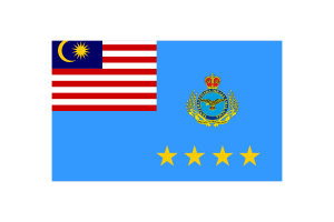 马来西亚空军旗帜矢量插图