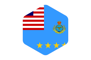 马来西亚空军旗帜圆形六边形