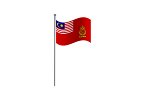 挥舞着马来西亚军队的旗帜