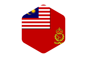 马来西亚军旗圆形六边形