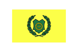 玻璃市国王旗帜圆角矩形矢量插图